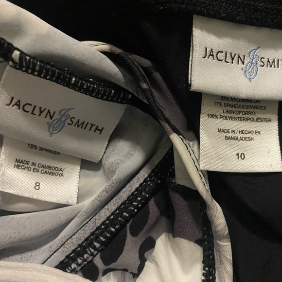 Jaclyn Smith Floral Sweetheart Neckline Animal Print Halter Tankini set - Picture 14 of 14